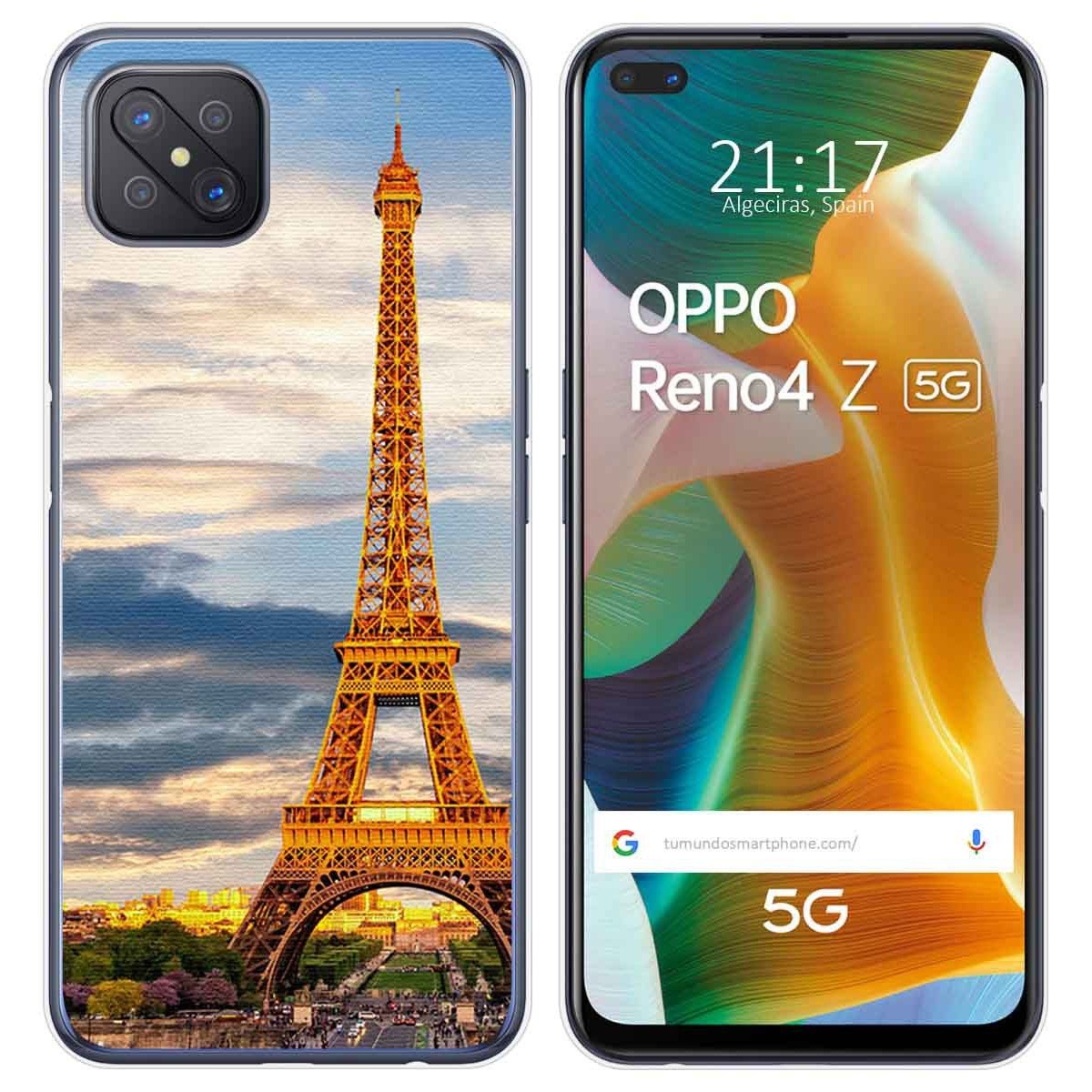 Funda Gel Tpu para Oppo Reno 4Z 5G diseño Paris Dibujos