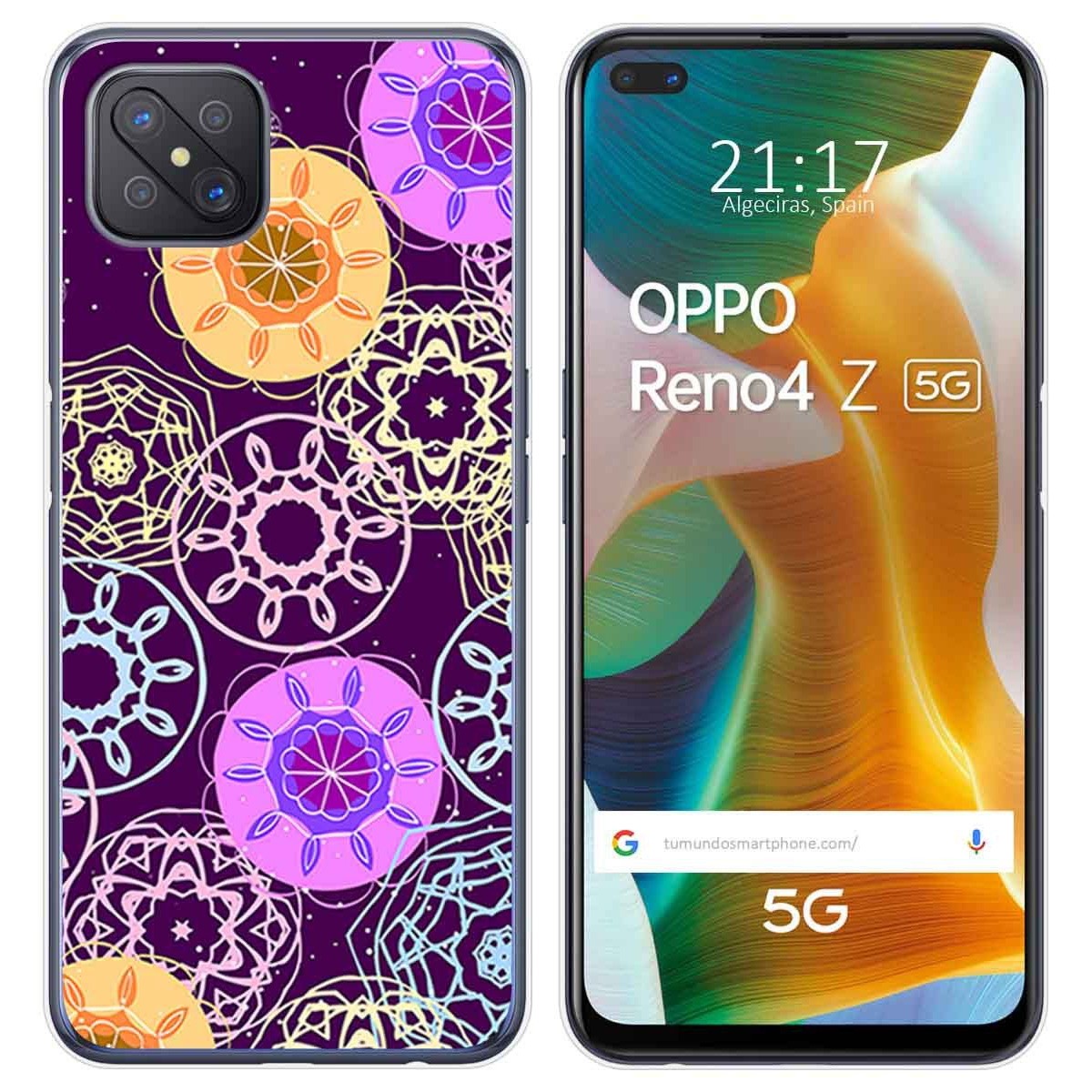 Funda Gel Tpu para Oppo Reno 4Z 5G diseño Radial Dibujos