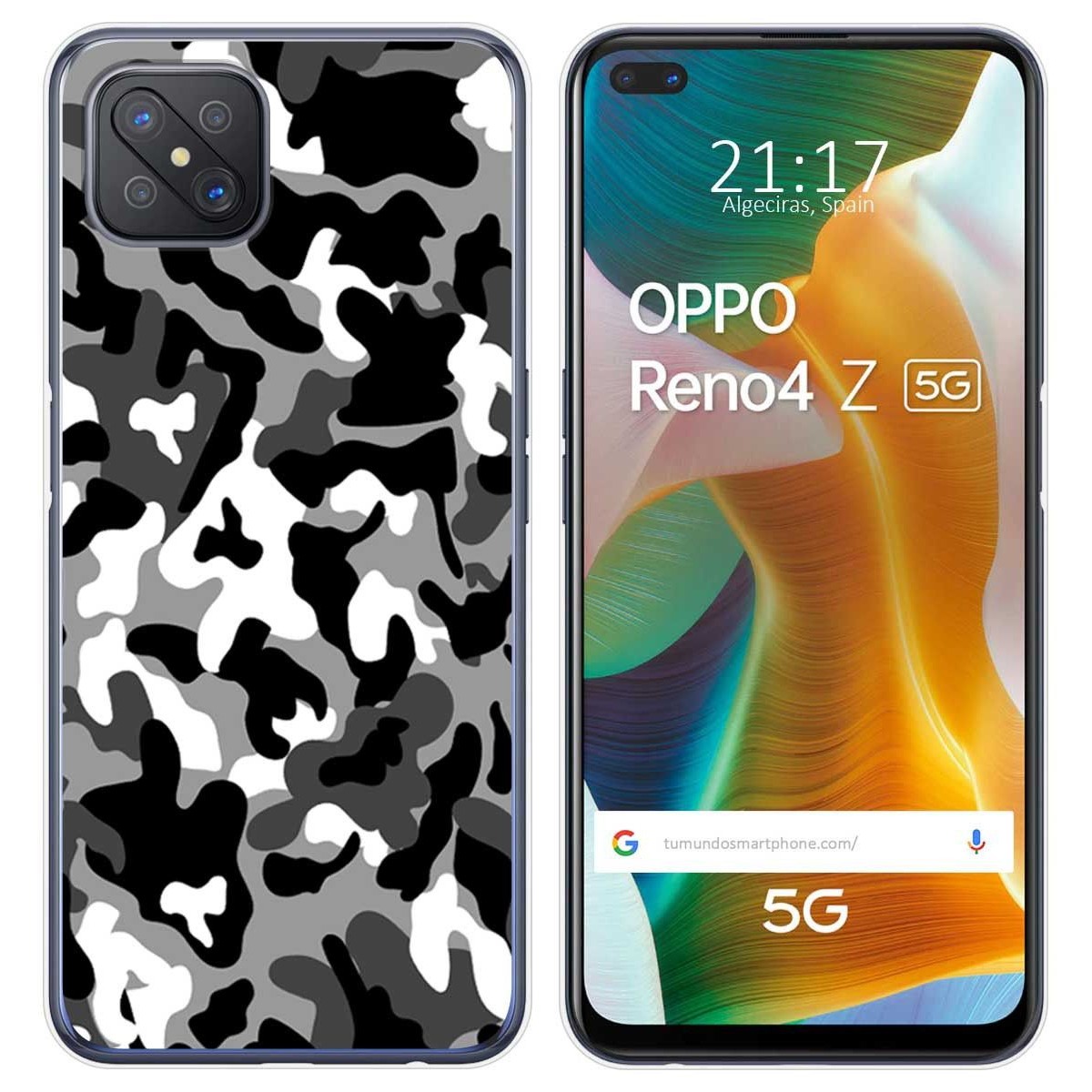 Funda Gel Tpu para Oppo Reno 4Z 5G diseño Snow Camuflaje Dibujos