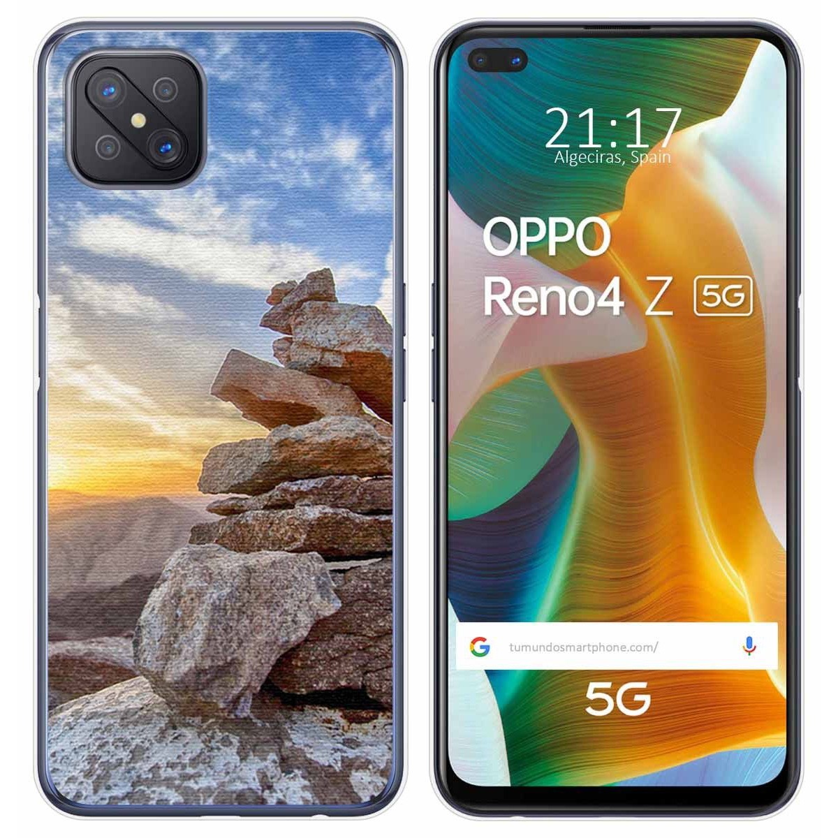 Funda Gel Tpu para Oppo Reno 4Z 5G diseño Sunset Dibujos