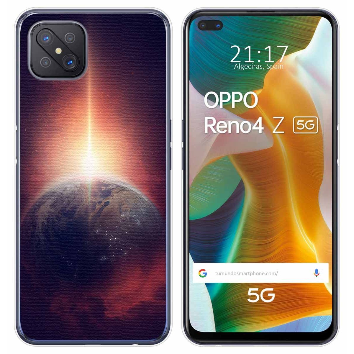 Funda Gel Tpu para Oppo Reno 4Z 5G diseño Tierra Dibujos