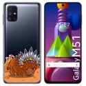 Funda Gel Transparente para Samsung Galaxy M51 diseño Bufalo Dibujos