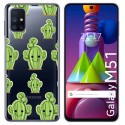 Funda Gel Transparente para Samsung Galaxy M51 diseño Cactus Dibujos