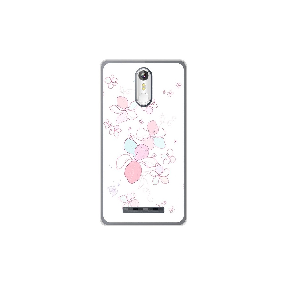 Funda Gel Tpu para Leagoo M8 / M8 Pro Diseño Flores Minimal Dibujos
