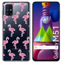 Funda Gel Transparente para Samsung Galaxy M51 diseño Flamenco Dibujos