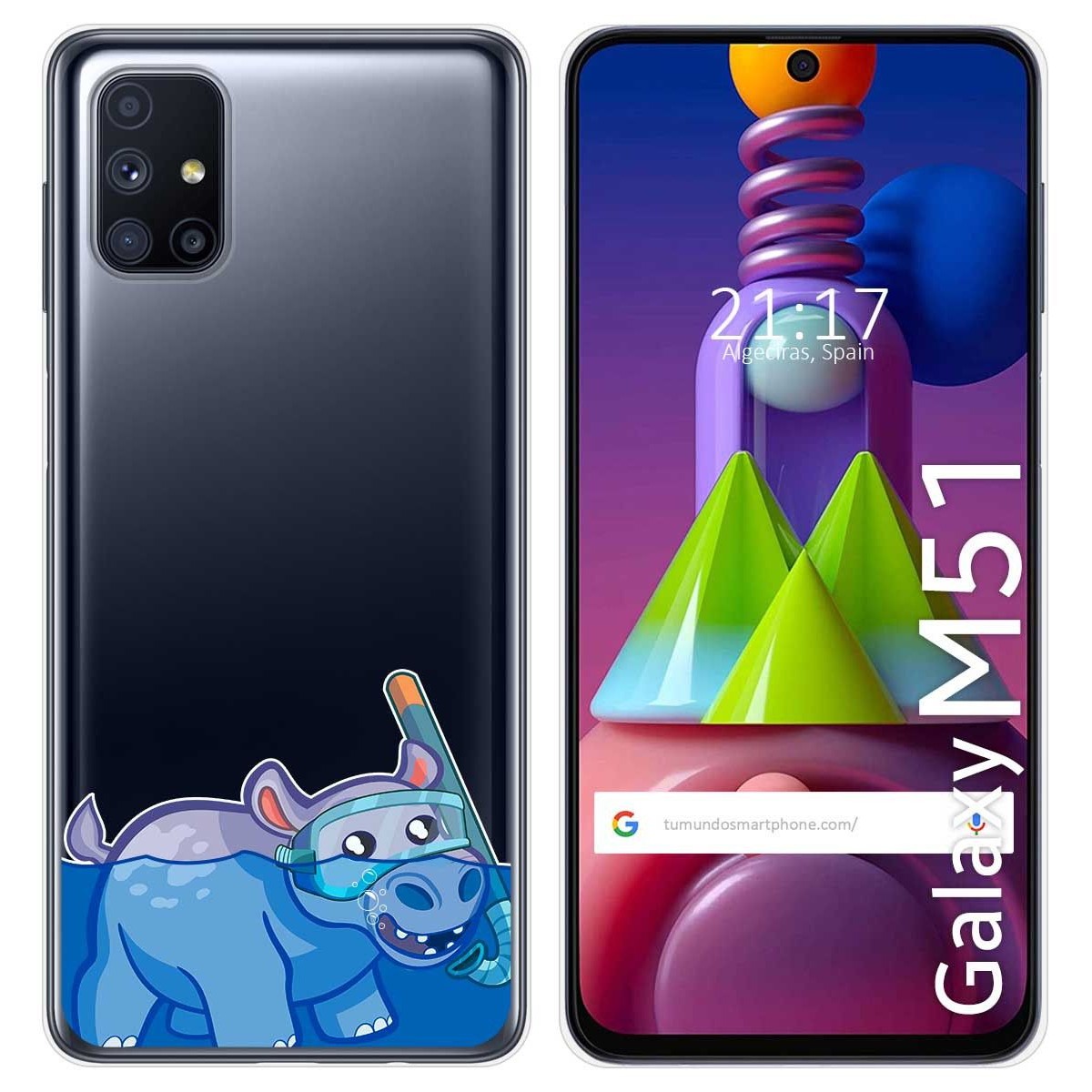 Funda Gel Transparente para Samsung Galaxy M51 diseño Hipo Dibujos