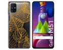 Funda Gel Transparente para Samsung Galaxy M51 diseño Hojas Dibujos