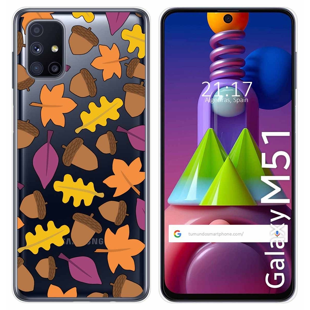 Funda Gel Transparente para Samsung Galaxy M51 diseño Otoño Dibujos