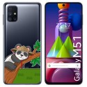 Funda Gel Transparente para Samsung Galaxy M51 diseño Panda Dibujos