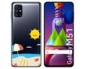 Funda Gel Transparente para Samsung Galaxy M51 diseño Playa Dibujos