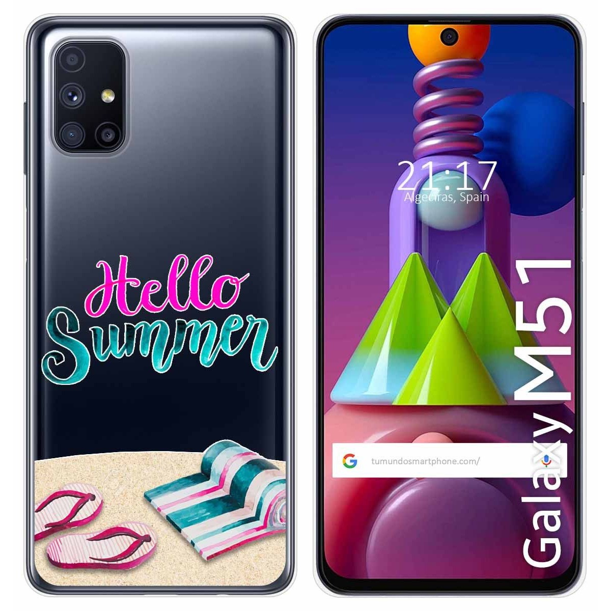 Funda Gel Transparente para Samsung Galaxy M51 diseño Summer Dibujos