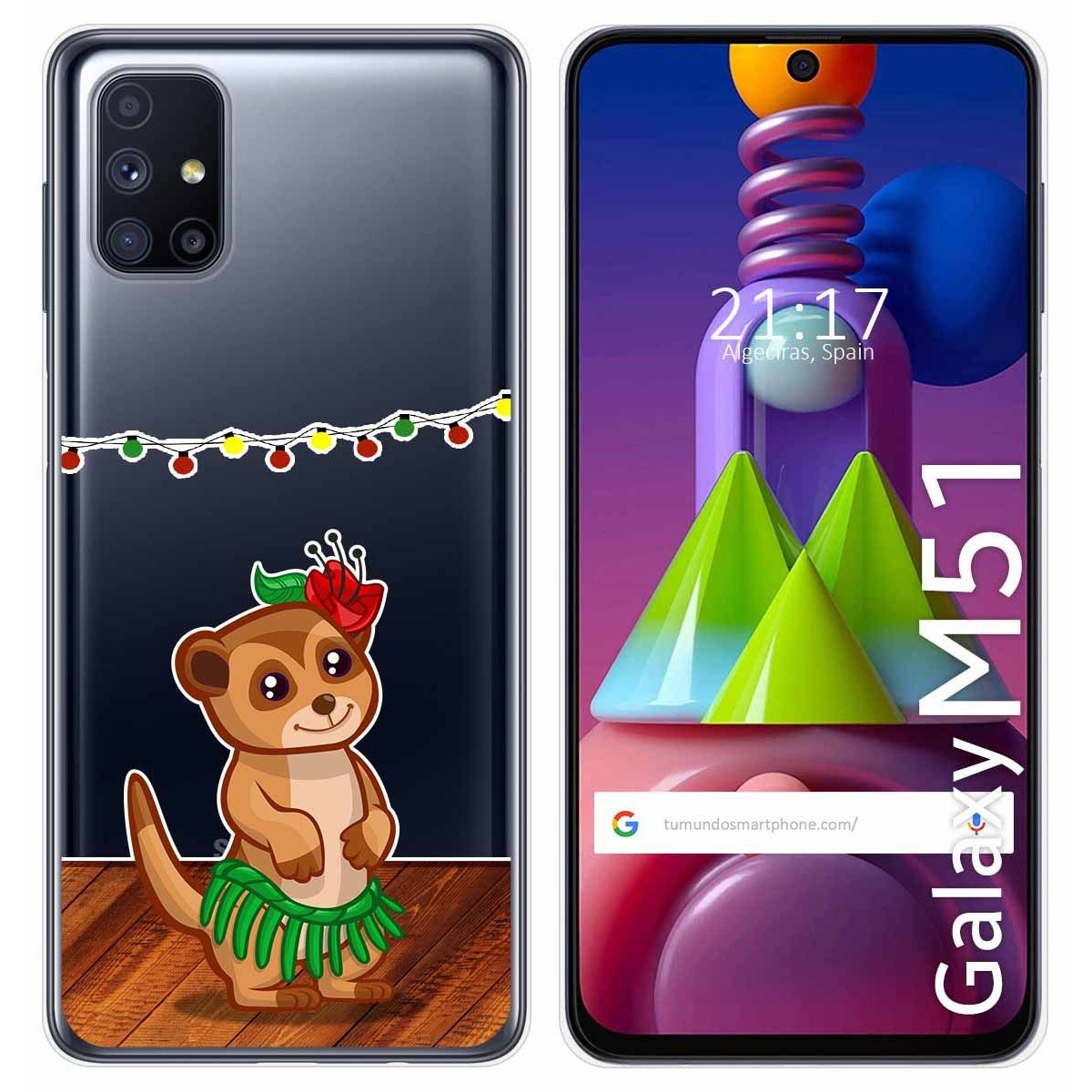Funda Gel Transparente para Samsung Galaxy M51 diseño Suricata Dibujos