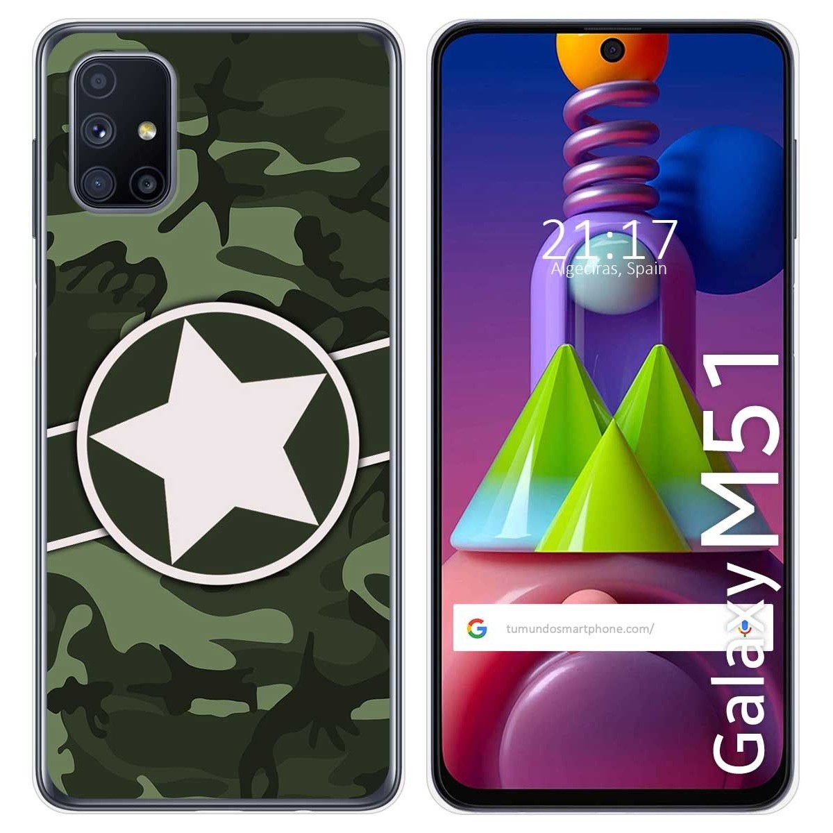 Funda Gel Tpu para Samsung Galaxy M51 diseño Camuflaje 01 Dibujos