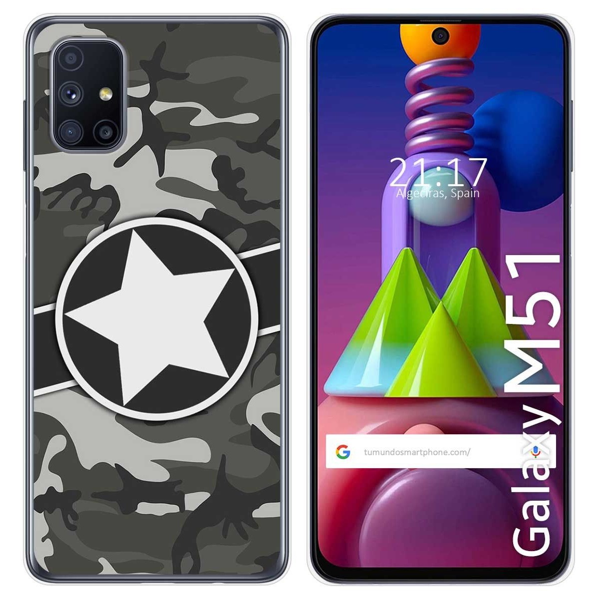 Funda Gel Tpu para Samsung Galaxy M51 diseño Camuflaje 02 Dibujos