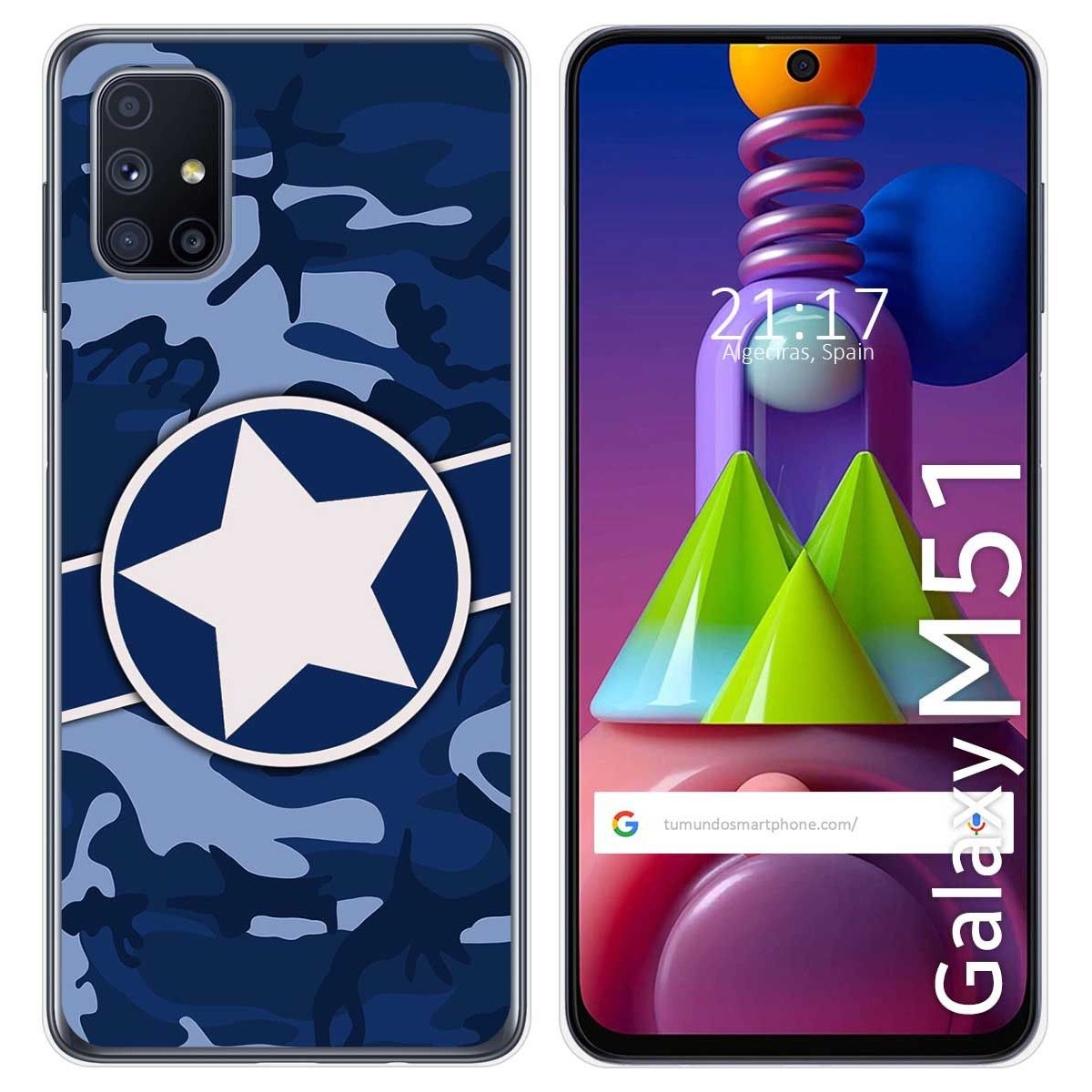 Funda Gel Tpu para Samsung Galaxy M51 diseño Camuflaje 03 Dibujos
