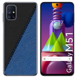 Funda Gel Tpu para Samsung Galaxy M51 diseño Cuero 02 Dibujos