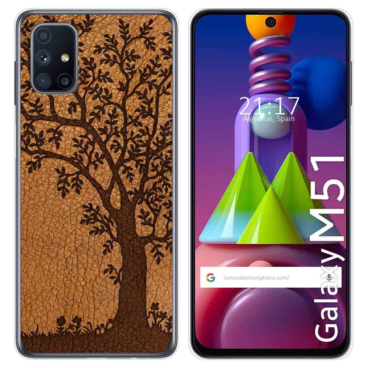 Funda Gel Tpu para Samsung Galaxy M51 diseño Cuero 03 Dibujos