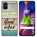 Funda Gel Tpu para Samsung Galaxy M51 diseño Madera 01 Dibujos
