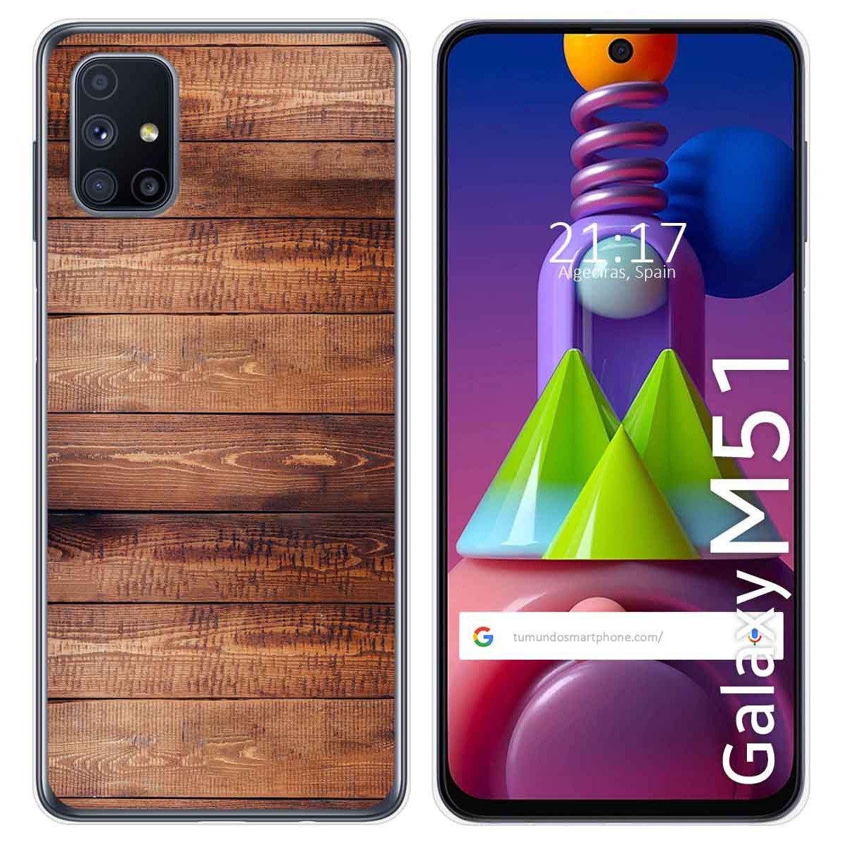 Funda Gel Tpu para Samsung Galaxy M51 diseño Madera 02 Dibujos