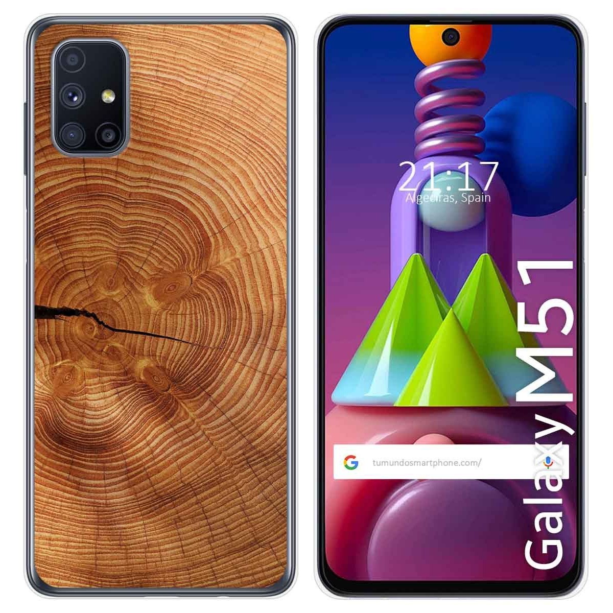 Funda Gel Tpu para Samsung Galaxy M51 diseño Madera 04 Dibujos