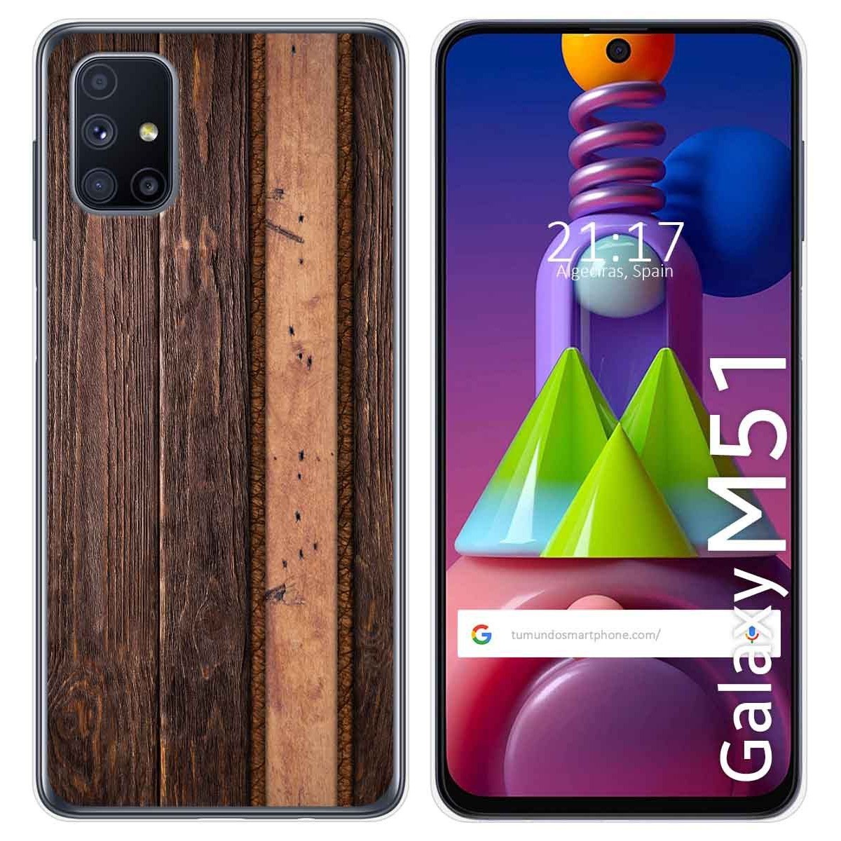 Funda Gel Tpu para Samsung Galaxy M51 diseño Madera 05 Dibujos