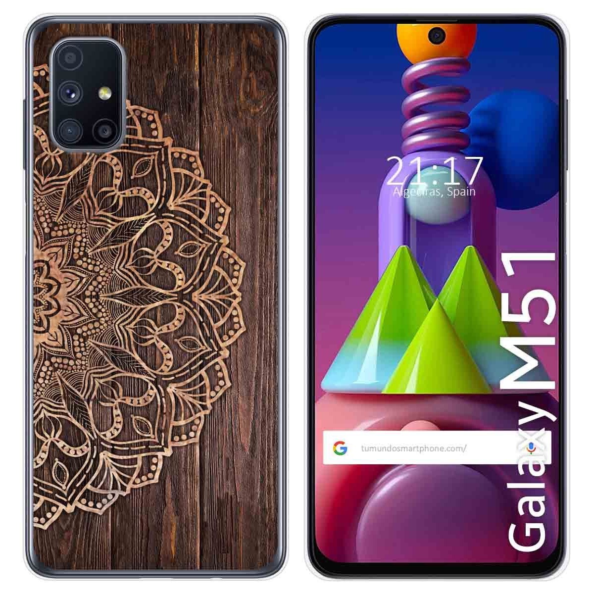 Funda Gel Tpu para Samsung Galaxy M51 diseño Madera 06 Dibujos