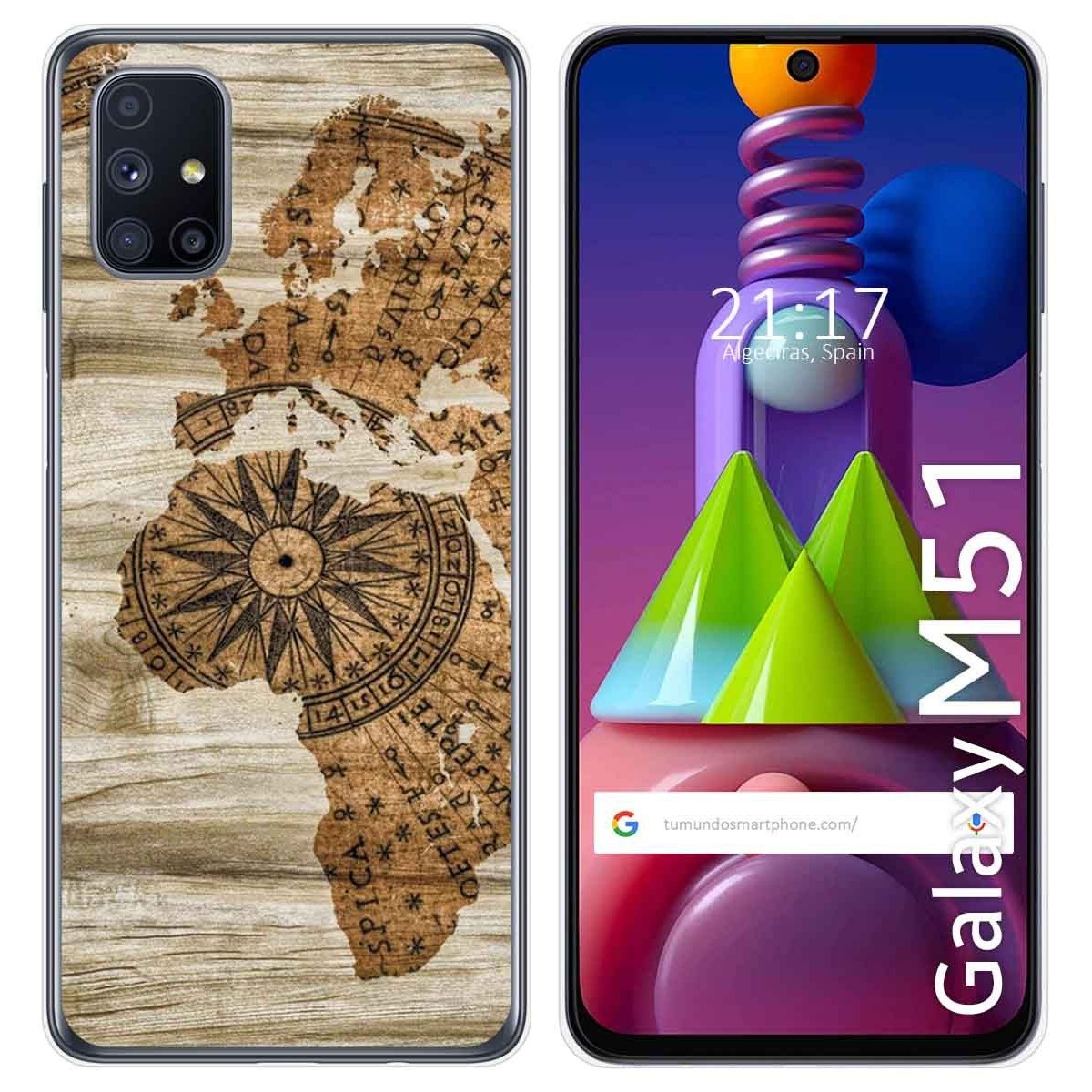 Funda Gel Tpu para Samsung Galaxy M51 diseño Madera 07 Dibujos