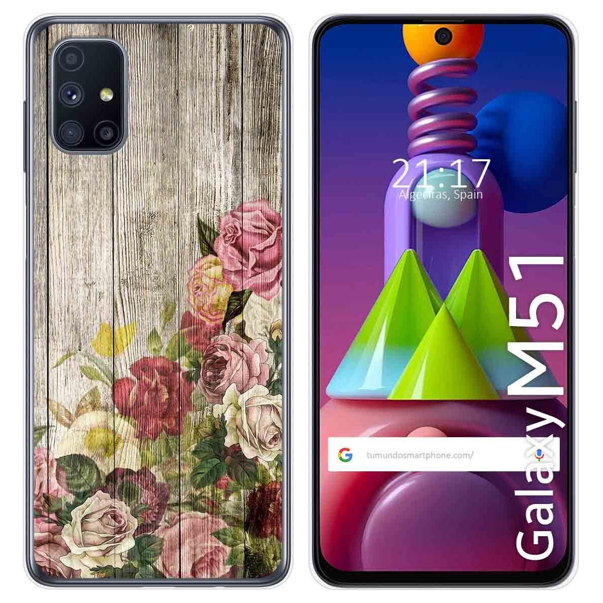 Funda Gel Tpu para Samsung Galaxy M51 diseño Madera 08 Dibujos