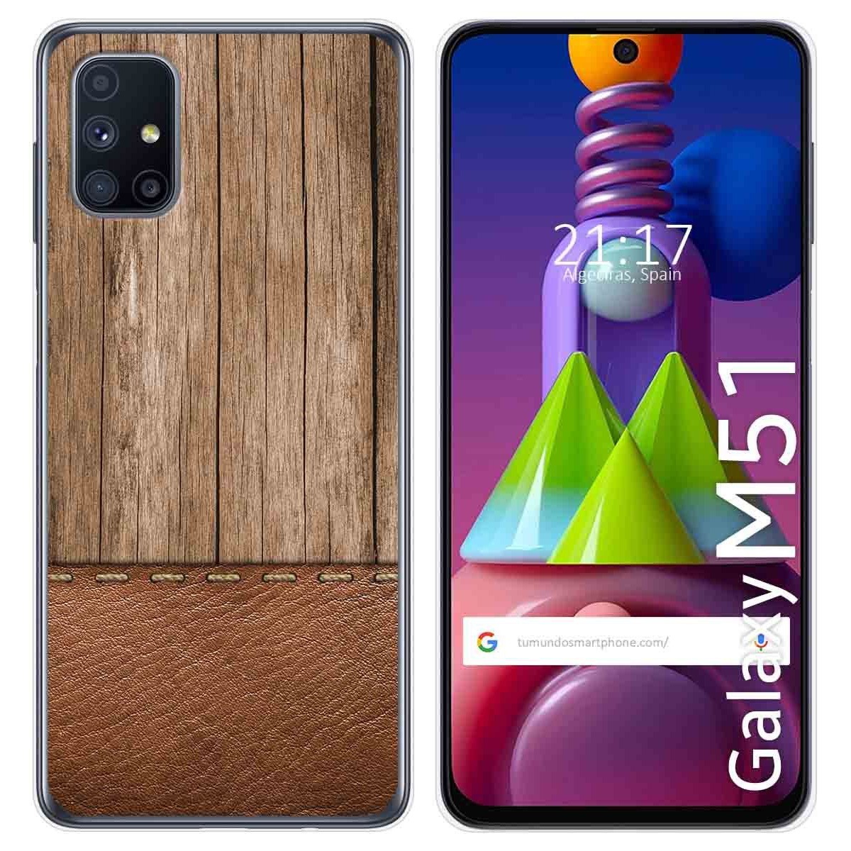 Funda Gel Tpu para Samsung Galaxy M51 diseño Madera 09 Dibujos