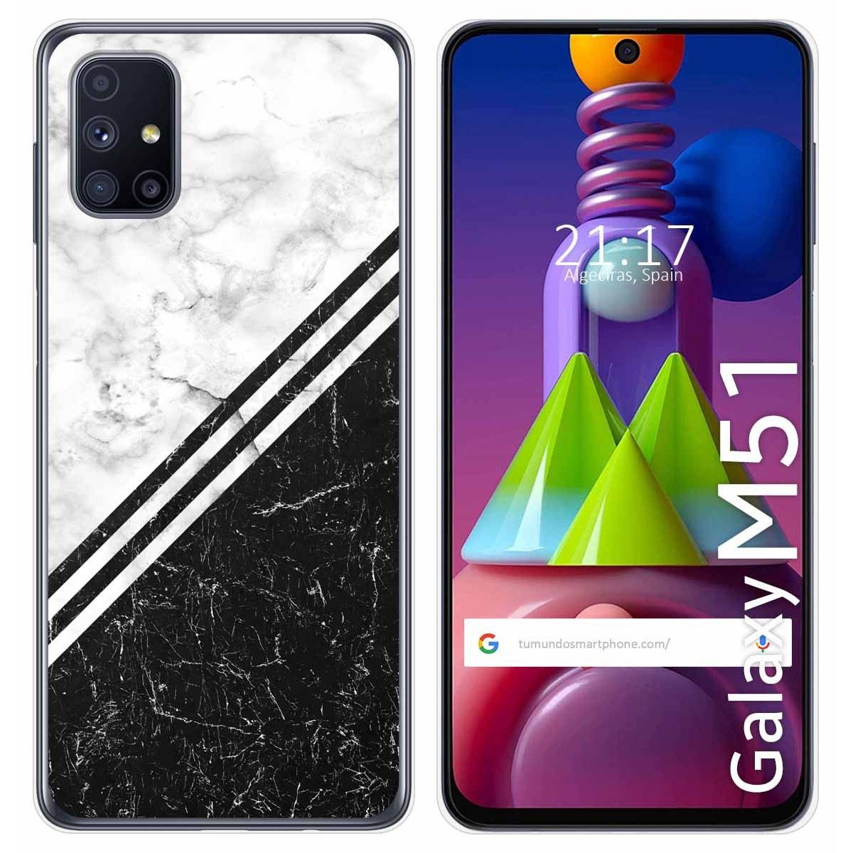Funda Gel Tpu para Samsung Galaxy M51 diseño Mármol 01 Dibujos