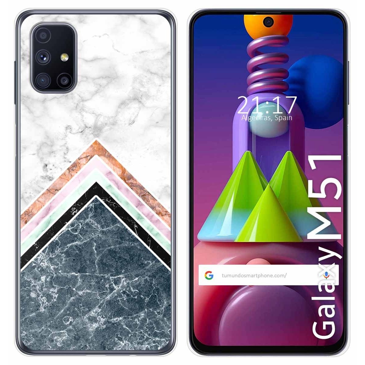 Funda Gel Tpu para Samsung Galaxy M51 diseño Mármol 05 Dibujos