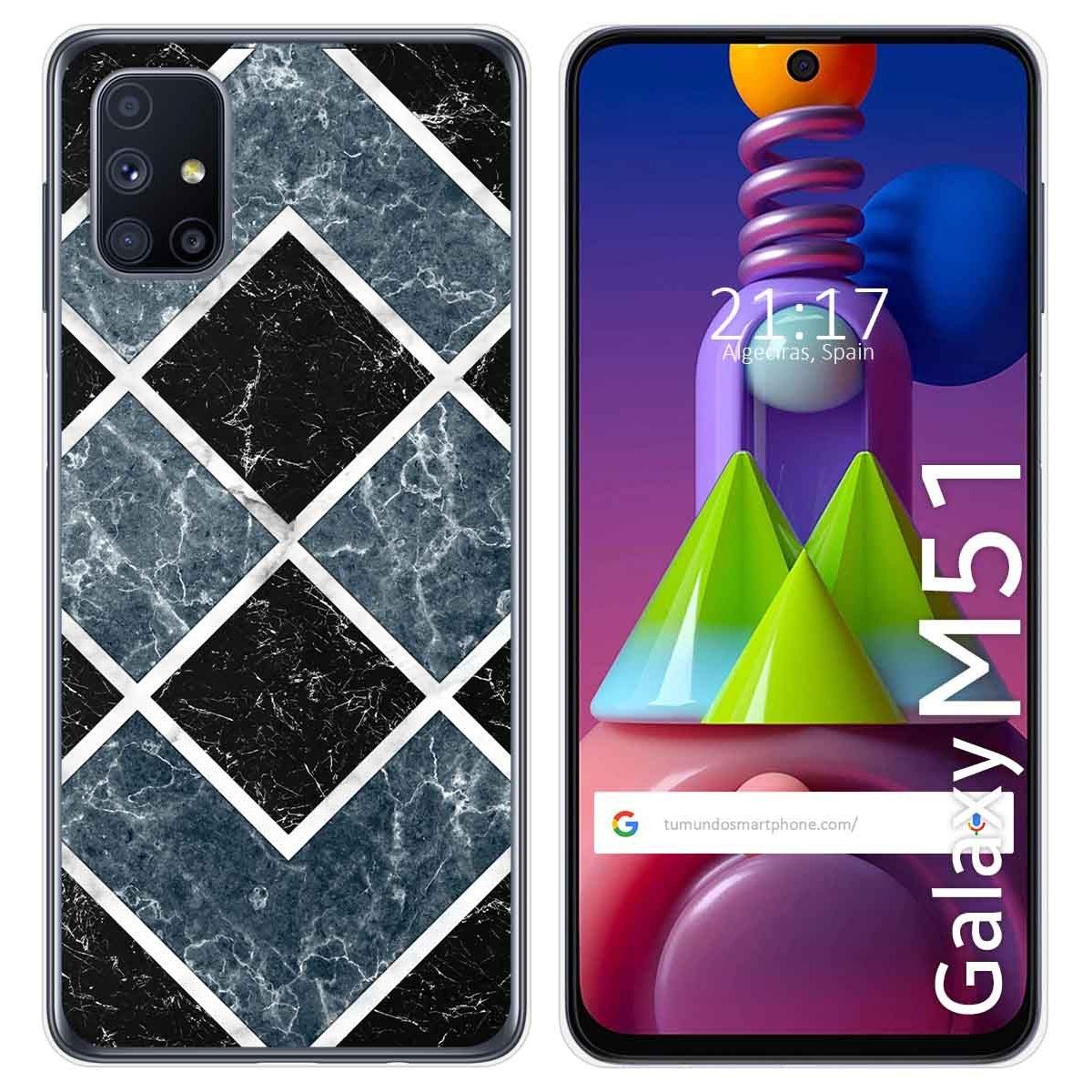 Funda Gel Tpu para Samsung Galaxy M51 diseño Mármol 06 Dibujos