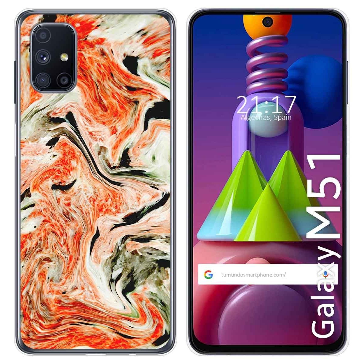 Funda Gel Tpu para Samsung Galaxy M51 diseño Mármol 12 Dibujos