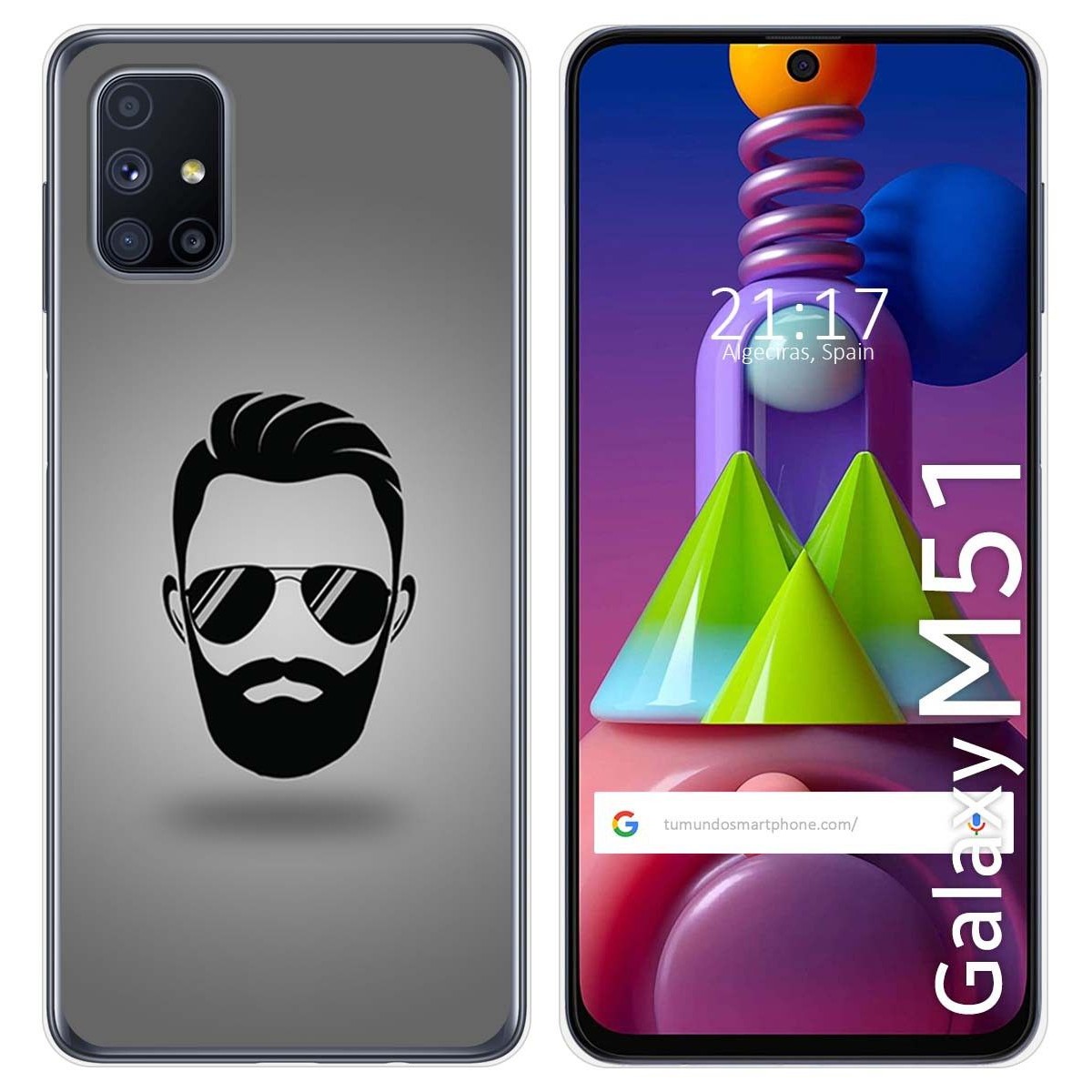 Funda Gel Tpu para Samsung Galaxy M51 diseño Barba Dibujos