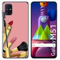 Funda Gel Tpu para Samsung Galaxy M51 diseño Brochas Dibujos