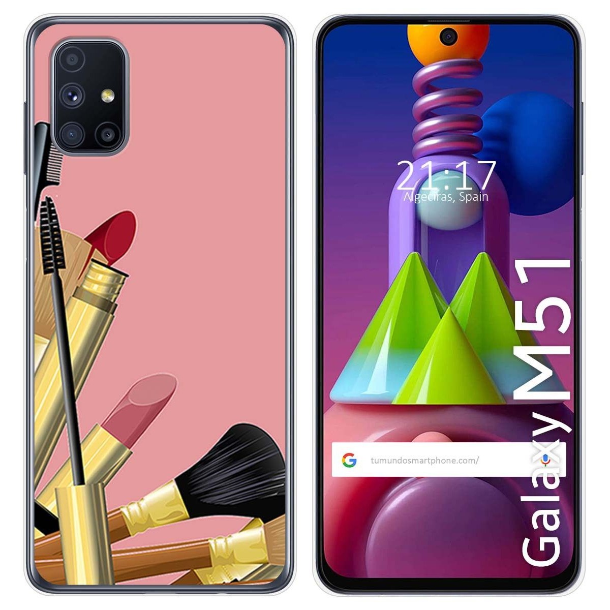 Funda Gel Tpu para Samsung Galaxy M51 diseño Brochas Dibujos