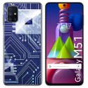 Funda Gel Tpu para Samsung Galaxy M51 diseño Circuito Dibujos