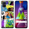 Funda Gel Tpu para Samsung Galaxy M51 diseño Comic Dibujos