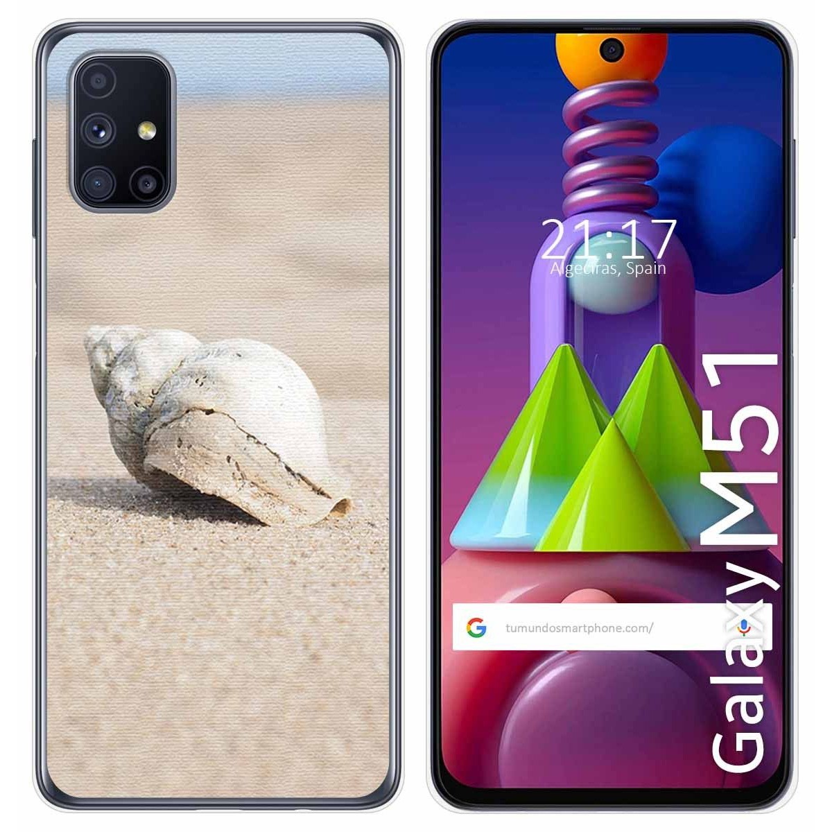Funda Gel Tpu para Samsung Galaxy M51 diseño Concha Dibujos