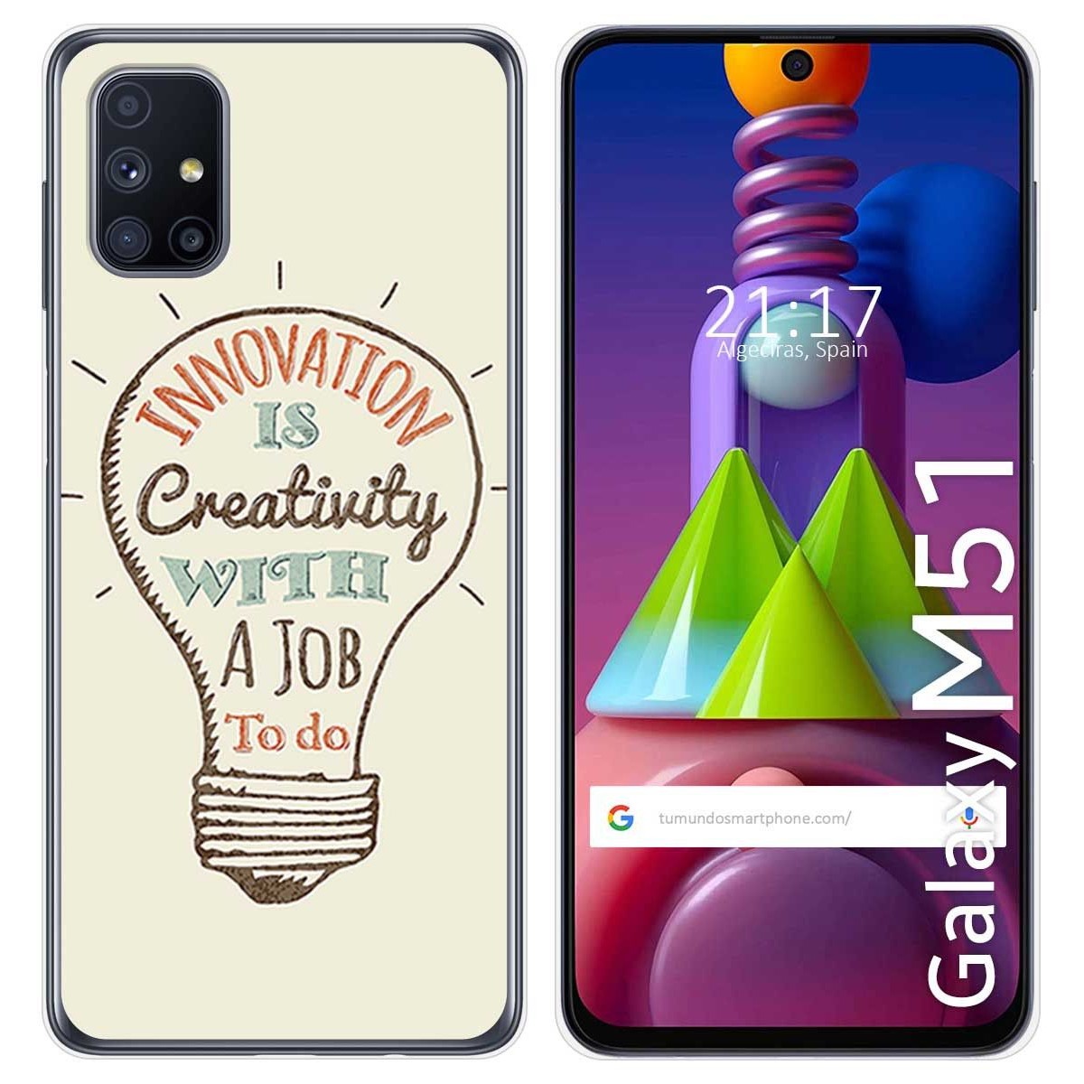 Funda Gel Tpu para Samsung Galaxy M51 diseño Creativity Dibujos