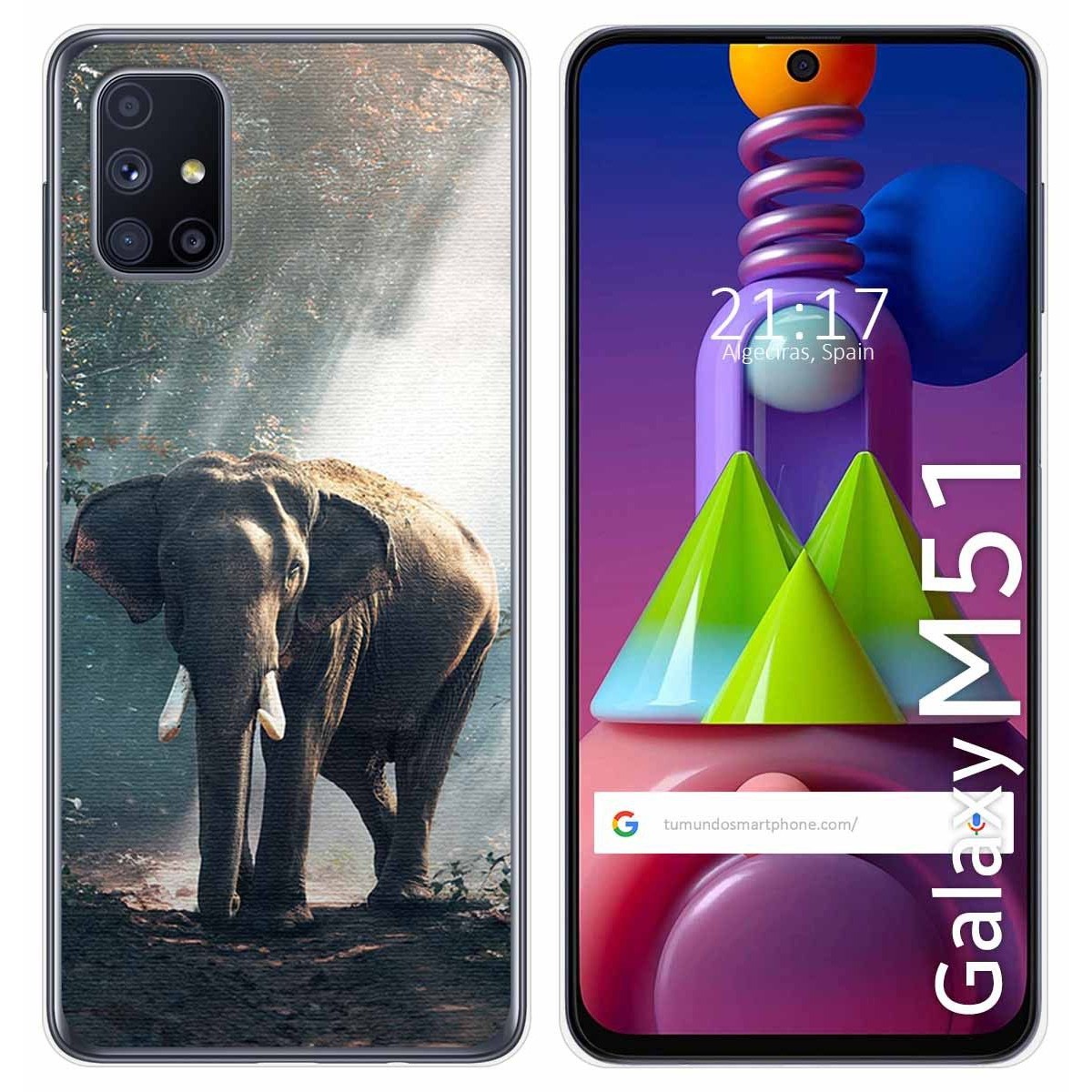 Funda Gel Tpu para Samsung Galaxy M51 diseño Elefante Dibujos