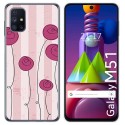 Funda Gel Tpu para Samsung Galaxy M51 diseño Flores Vintage Dibujos