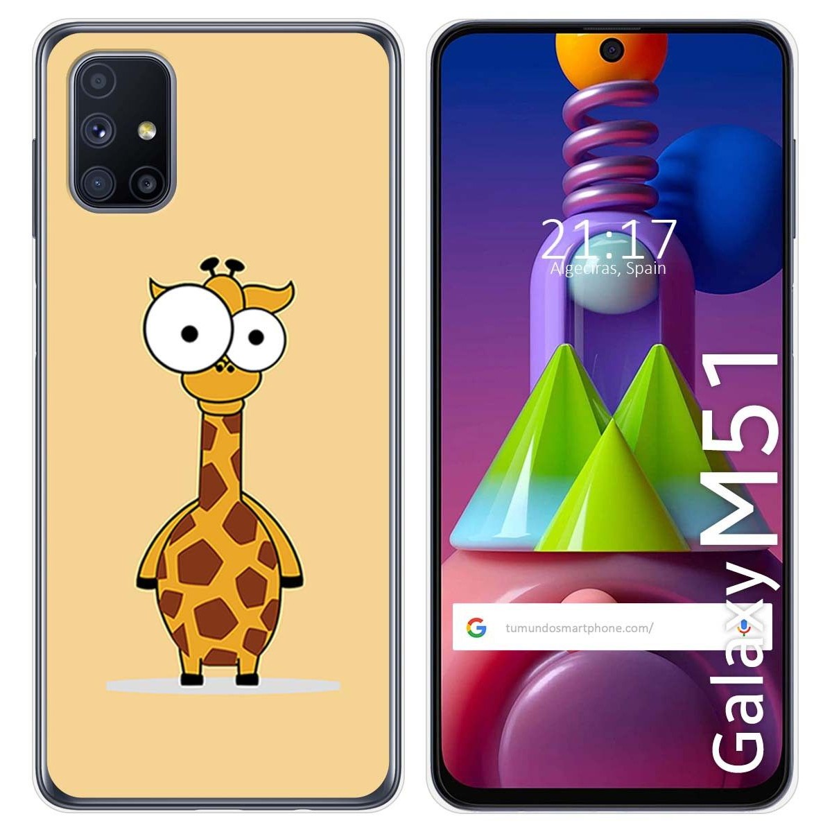 Funda Gel Tpu para Samsung Galaxy M51 diseño Jirafa Dibujos