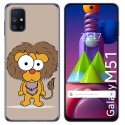 Funda Gel Tpu para Samsung Galaxy M51 diseño Leon Dibujos
