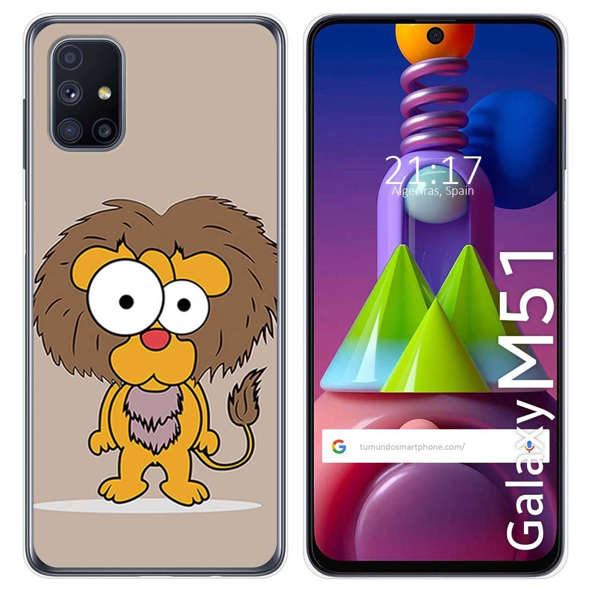 Funda Gel Tpu para Samsung Galaxy M51 diseño Leon Dibujos