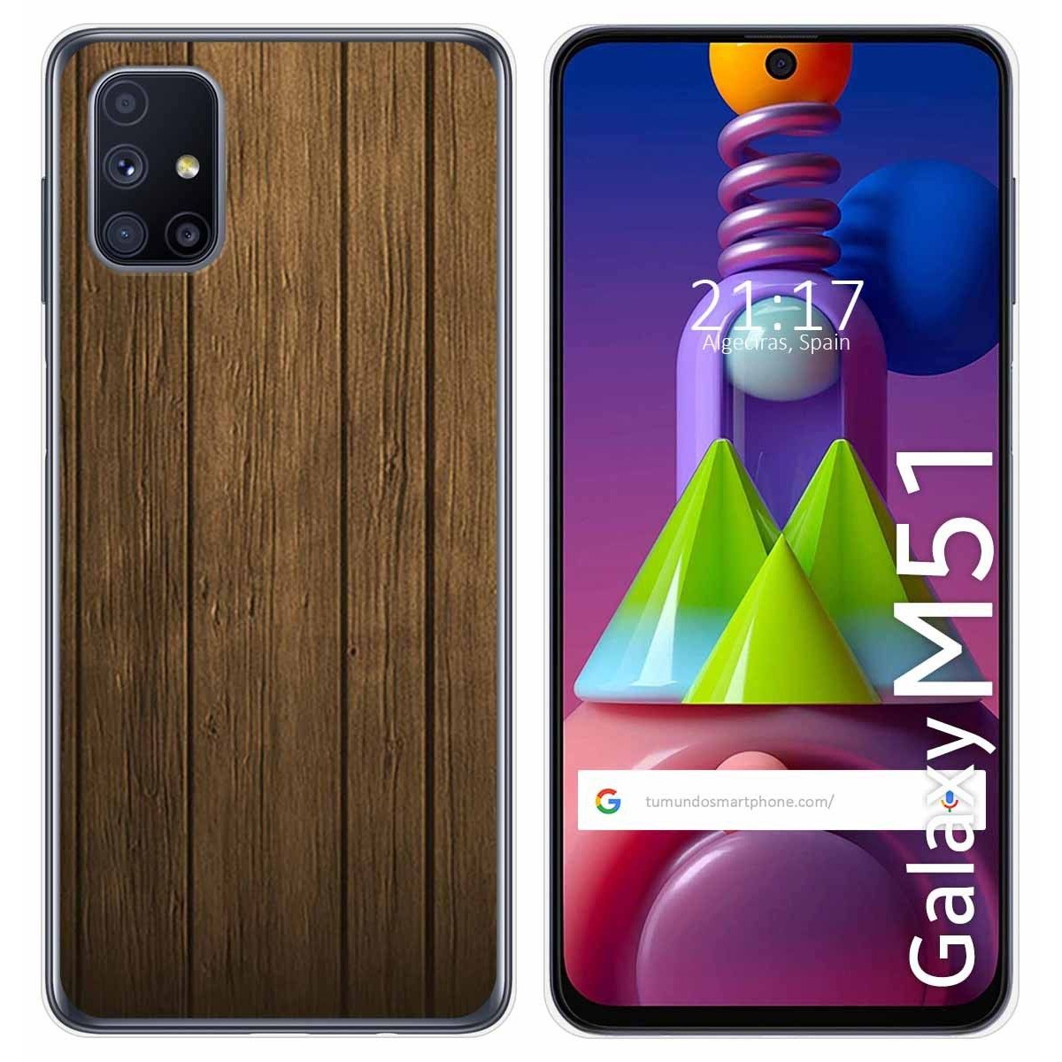 Funda Gel Tpu para Samsung Galaxy M51 diseño Madera Dibujos