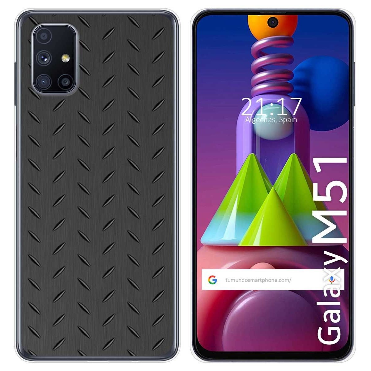 Funda Gel Tpu para Samsung Galaxy M51 diseño Metal Dibujos