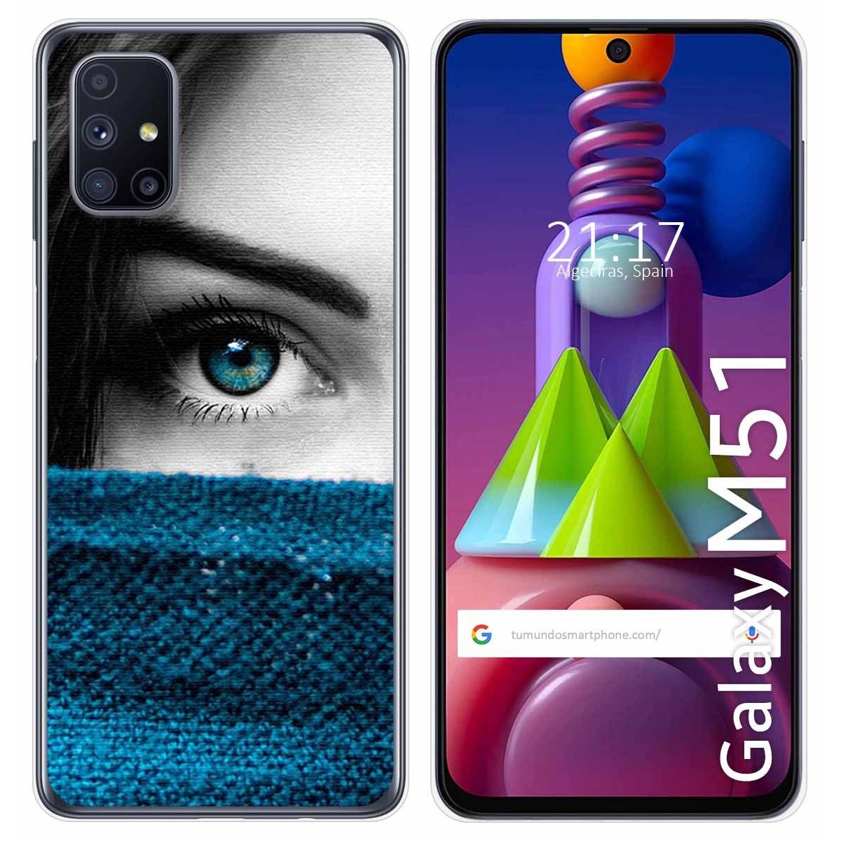 Funda Gel Tpu para Samsung Galaxy M51 diseño Ojo Dibujos