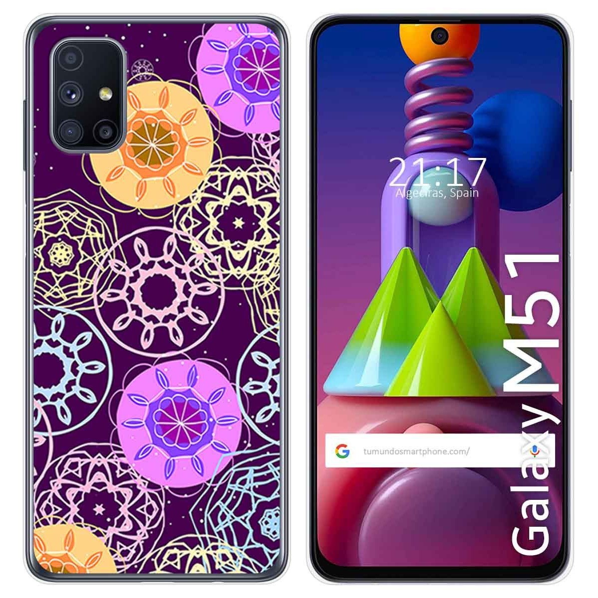 Funda Gel Tpu para Samsung Galaxy M51 diseño Radial Dibujos