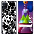 Funda Gel Tpu para Samsung Galaxy M51 diseño Snow Camuflaje Dibujos